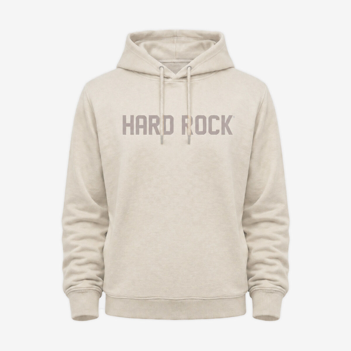Hard Rock Comfy Fleece Pullover Hoodie in Beige | Online Rock Shop